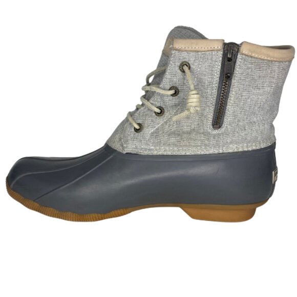 Sperry Womens Dark Grey Topsider Rubber Duck Wool Thinsulate Lace Up Boots Sz 11 - Picture 3 of 8